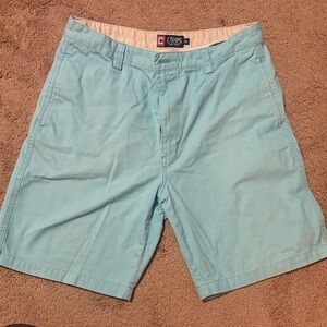 Chaps Sky Blue Men's Flat Front Shorts